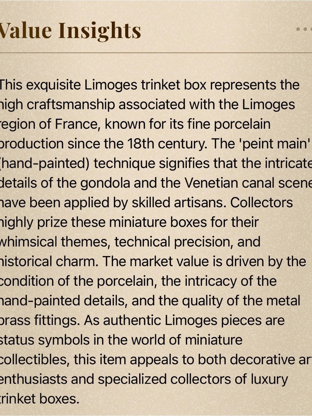 Limoge Gondola Trinket Box